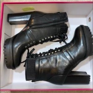 Vince Camuto, combat-style, boots: black